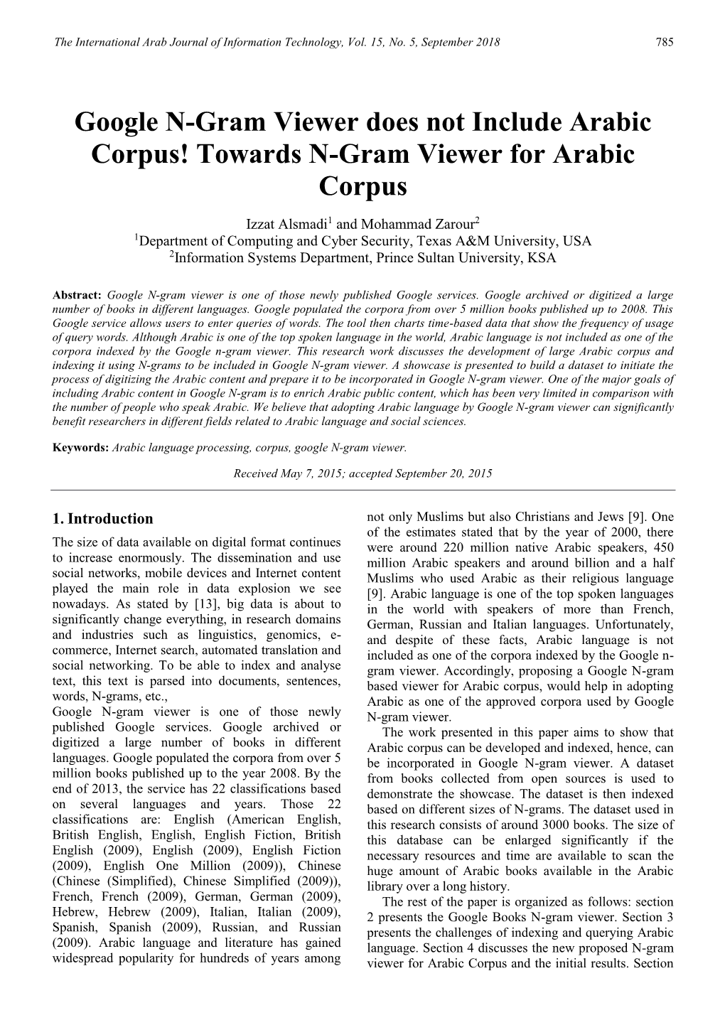 Google N-Gram Viewer Does Not Include Arabic Corpus! Towards N-Gram Viewer for Arabic Corpus