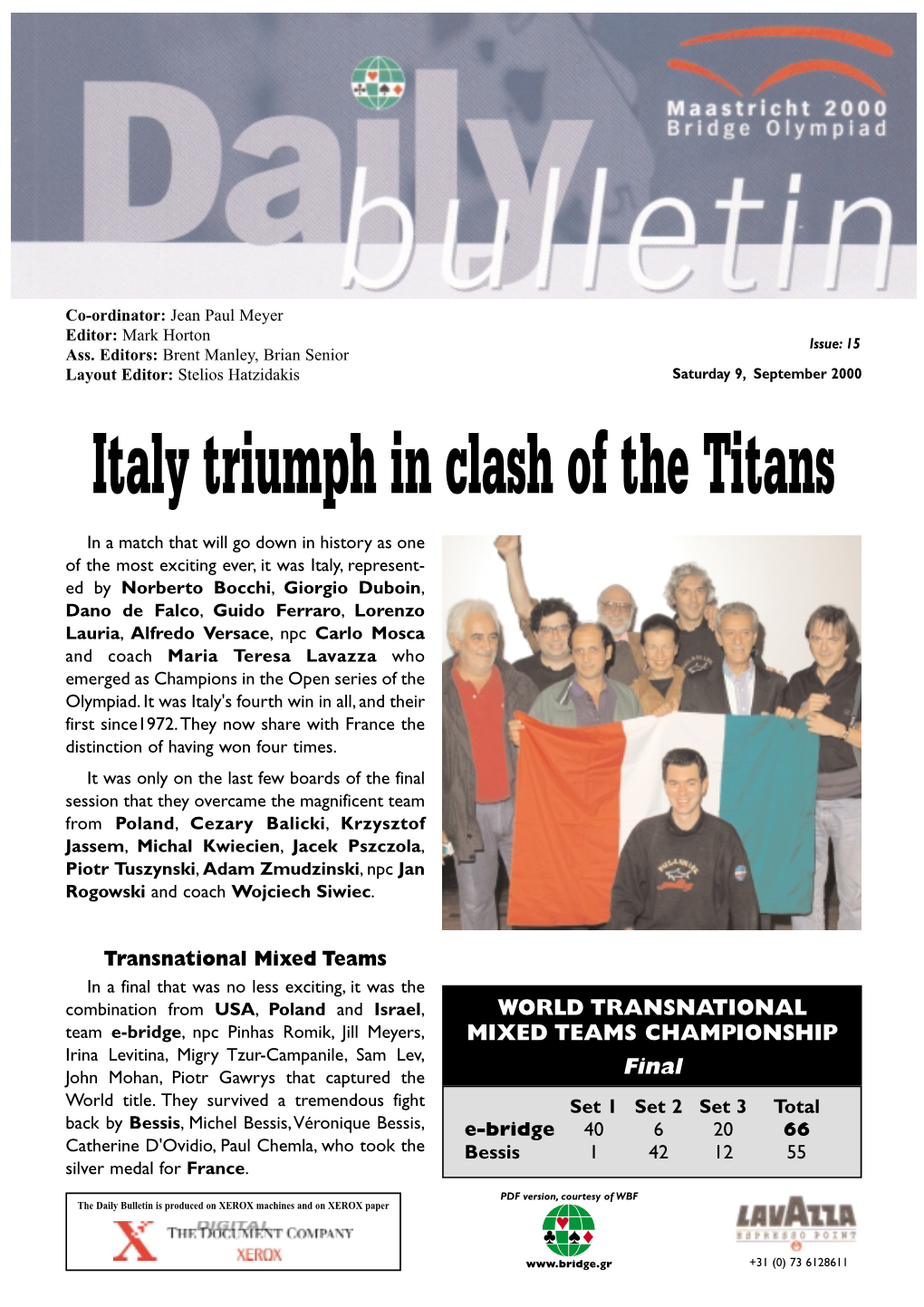 Italy Triumph in Clash of the Titans