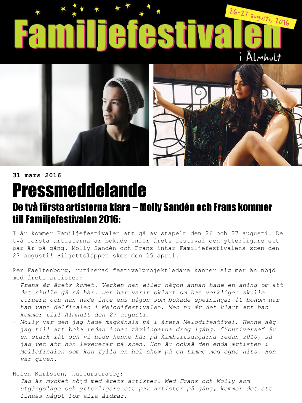 Pressmeddelande