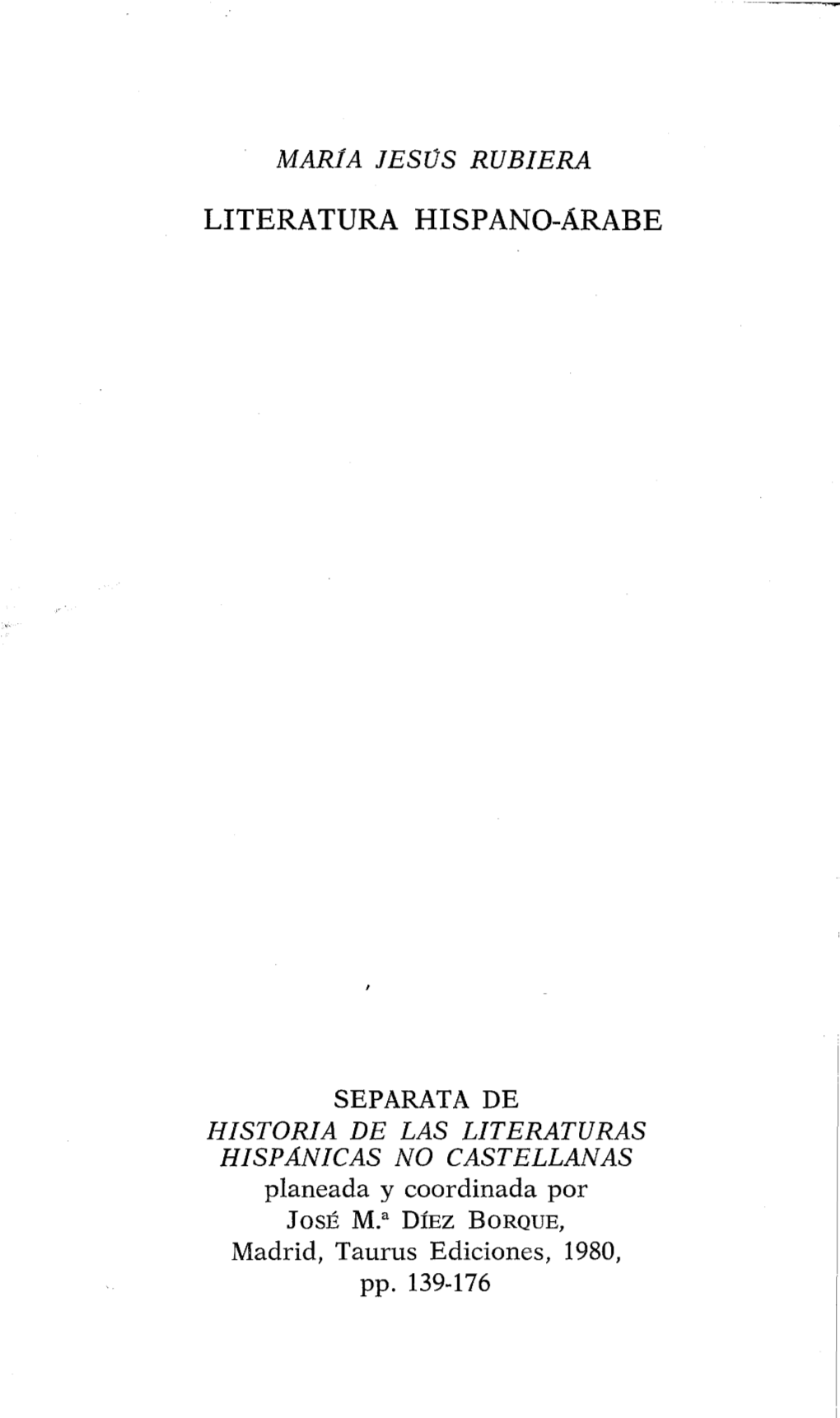 Literatura Hispano-Árabe