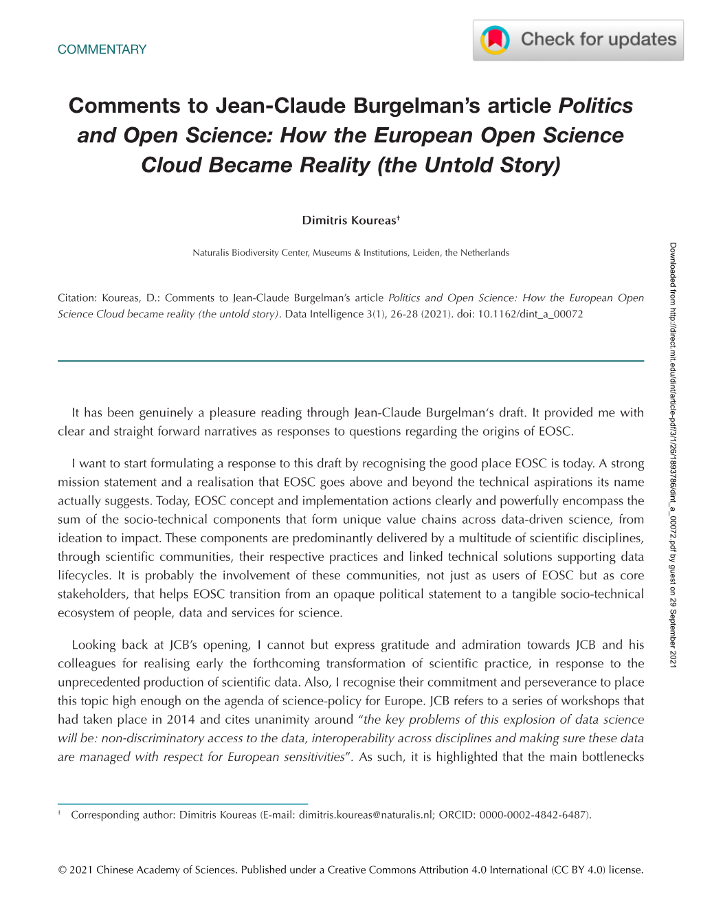 How the European Open Science Cloud Became Reality (The Untold Story)