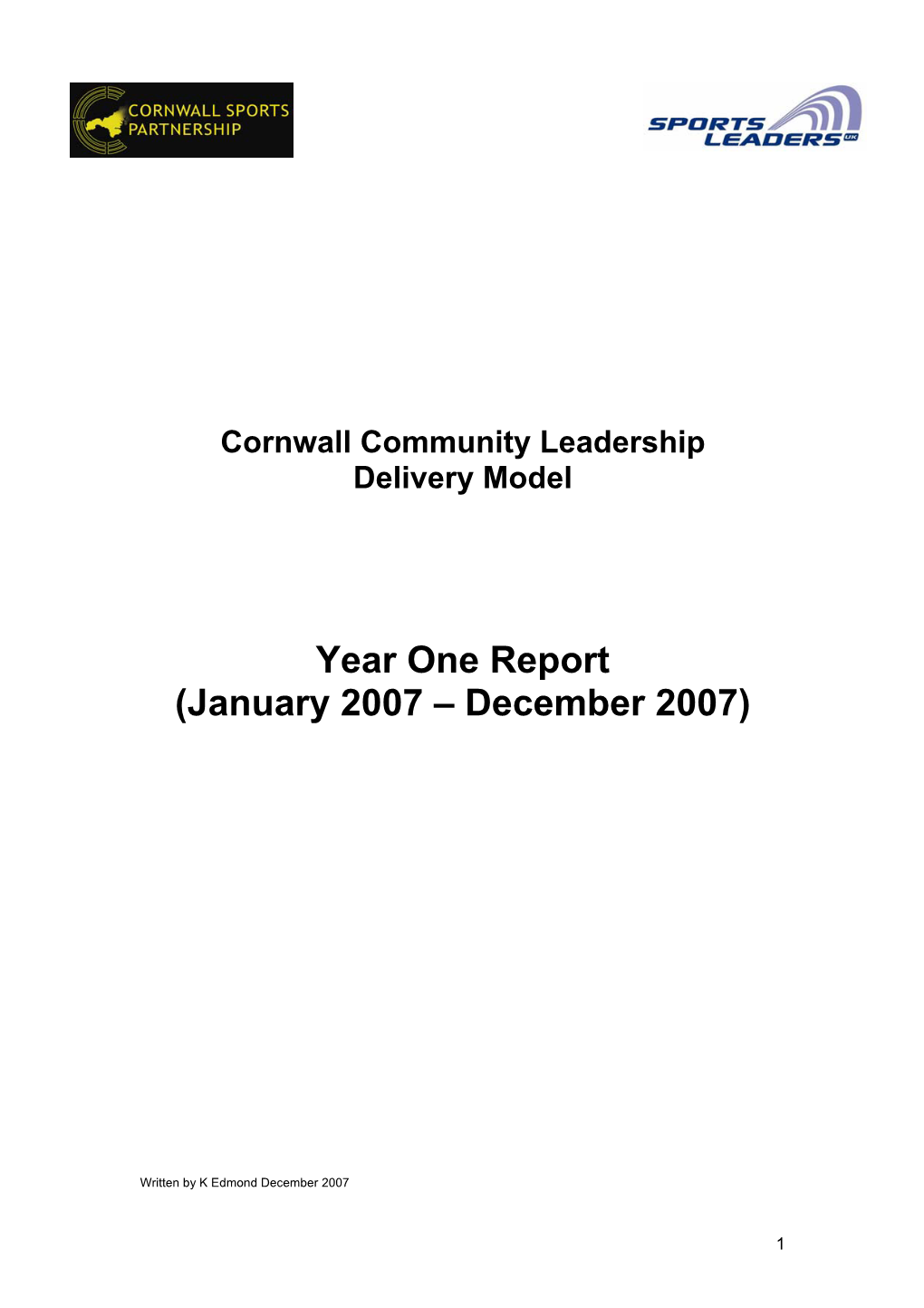 Interim 6 Monthly Report for the Cornwall Community Leadership Delivery Model