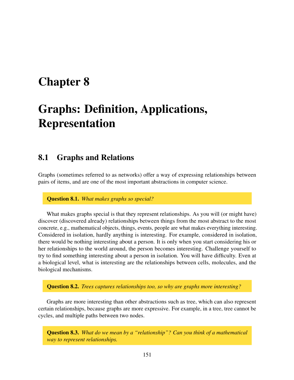 Chapter 8 Graphs