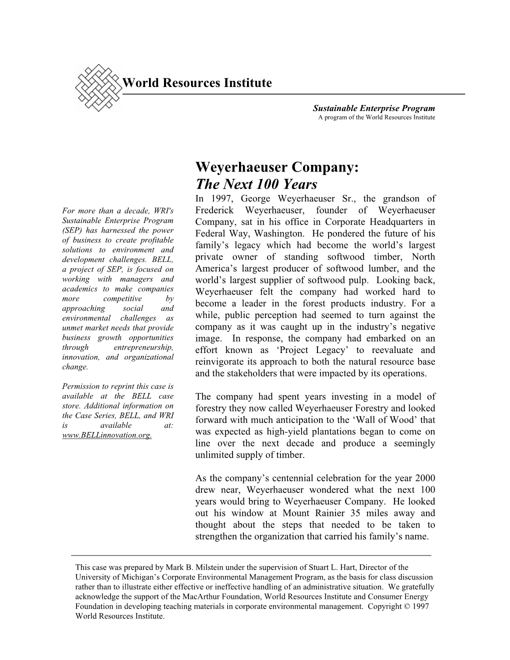 Weyerhaeuser Company