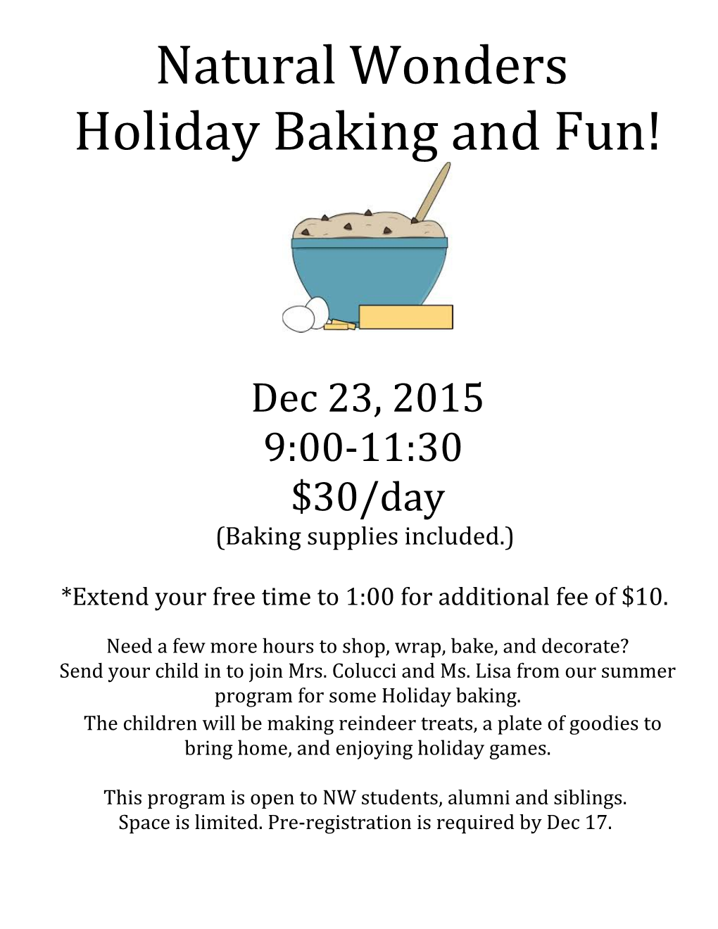 Holiday Baking and Fun!