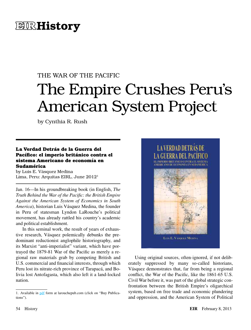 The War of the Pacific: the Empire Crushes Peru's American System