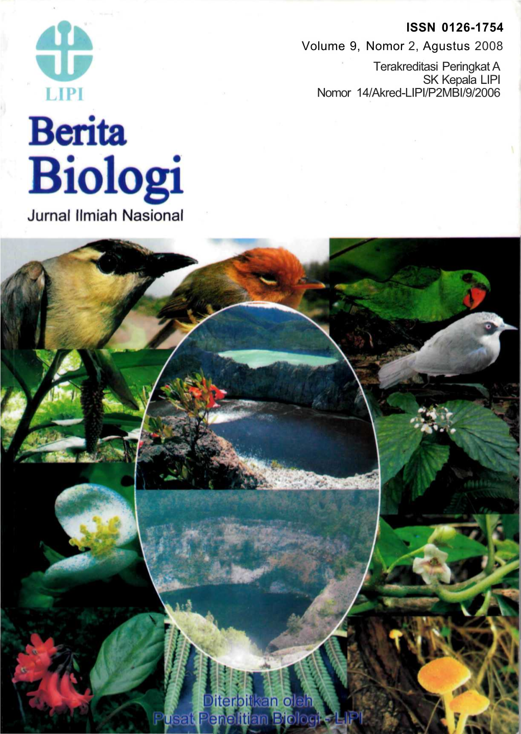 Berita Biologi 9 (2) - Agustus 2008