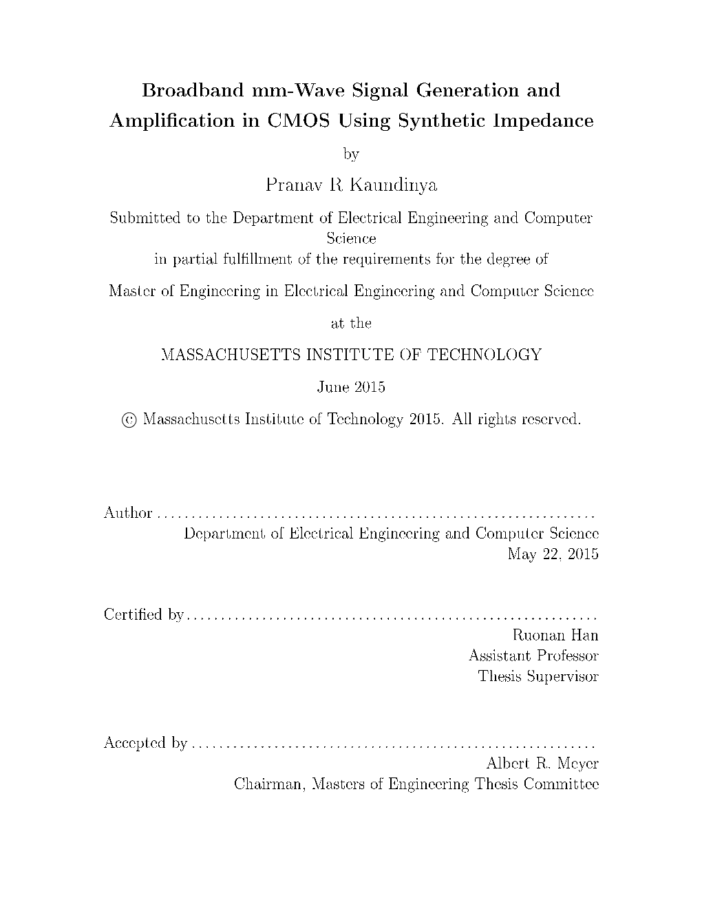 Broadband Mm-Wave Signal Generation and Amplification In