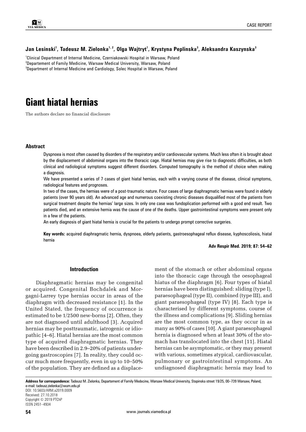 Giant Hiatal Hernias