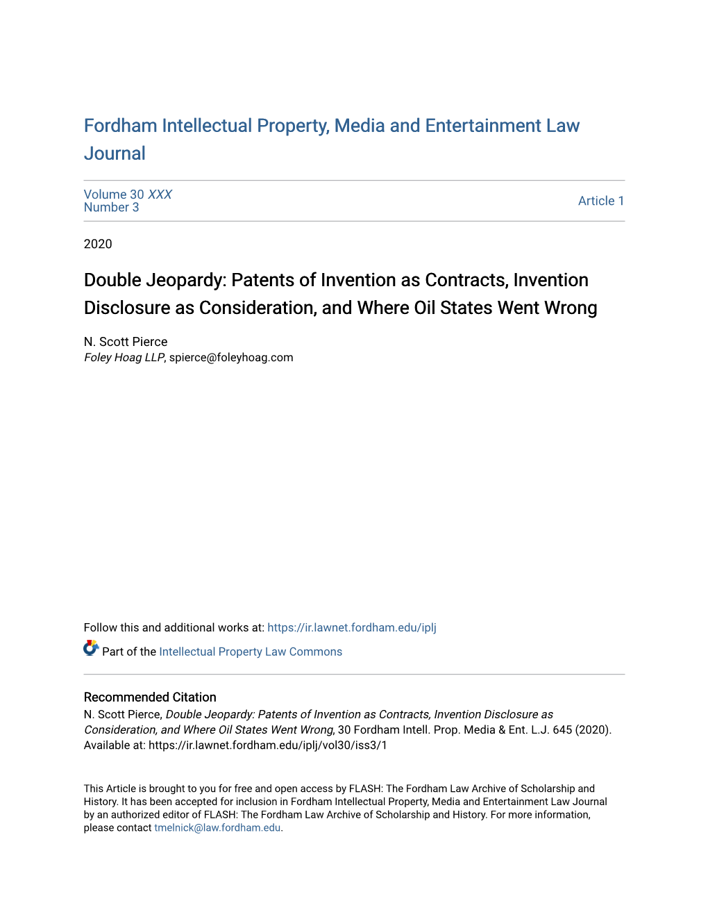 Double Jeopardy: Patents of Invention As Contracts, Invention Disclosure As Consideration, and Where Oil States Went Wrong