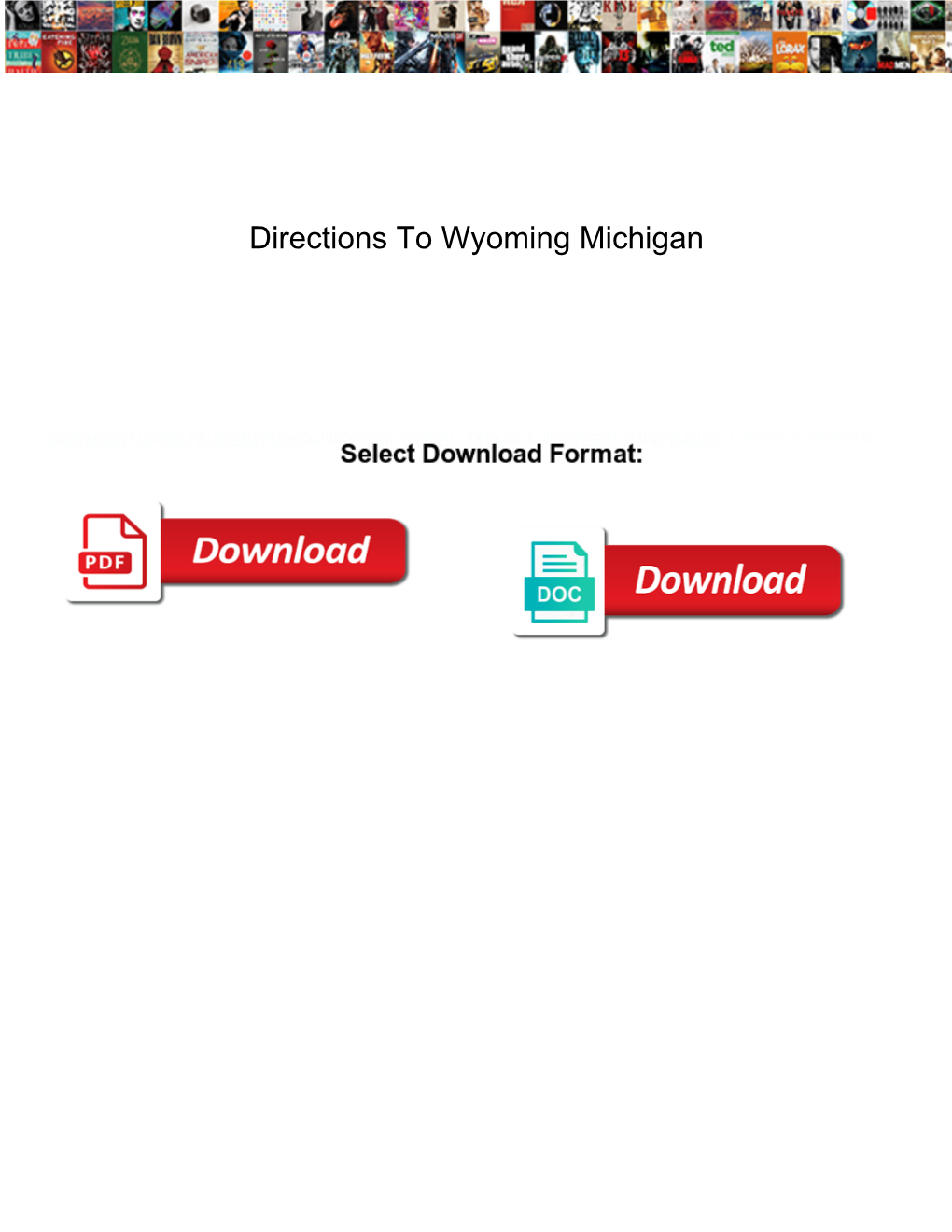 Directions to Wyoming Michigan
