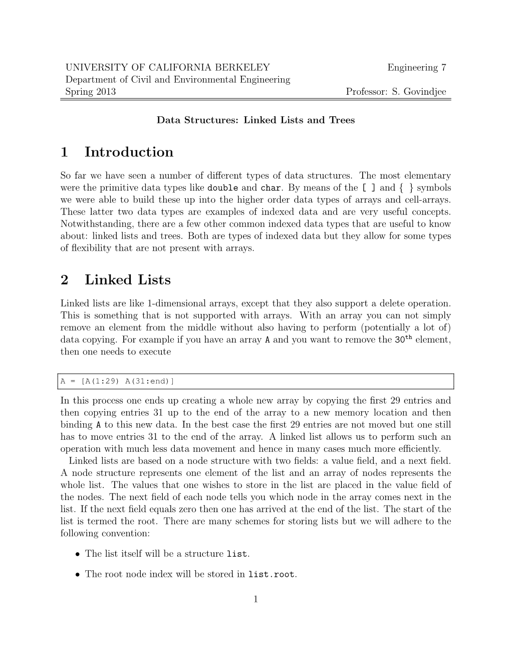 Data Structures: Linked Lists and Trees