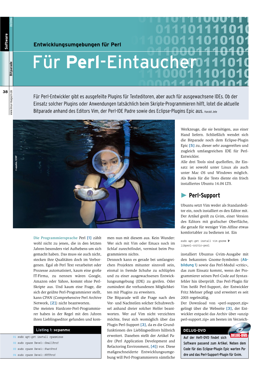 Perl Software Für Perl-Eintaucher Bitparade