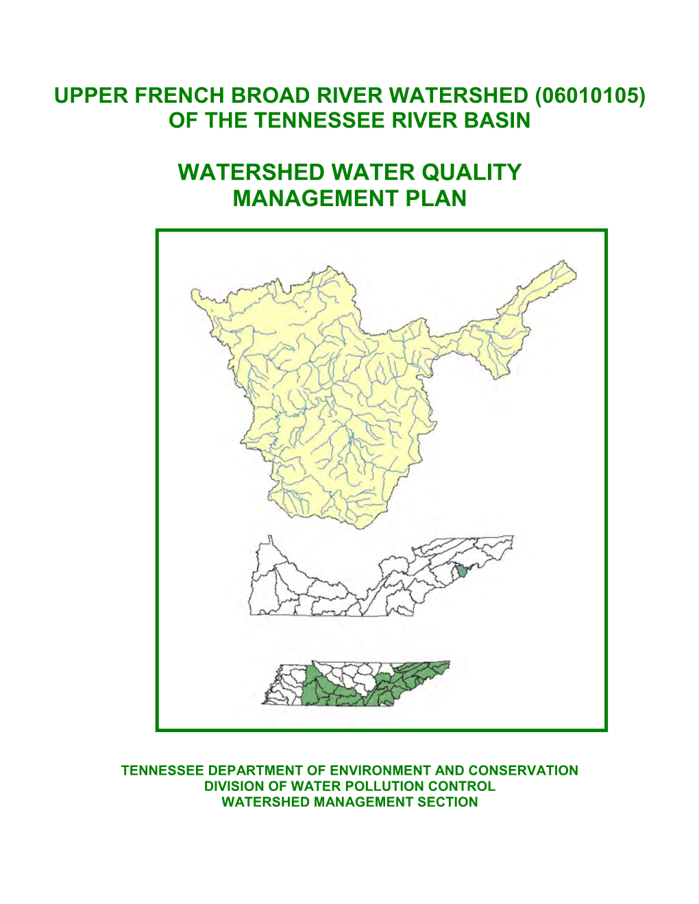 Upper French Broad Water Quality Management Plan