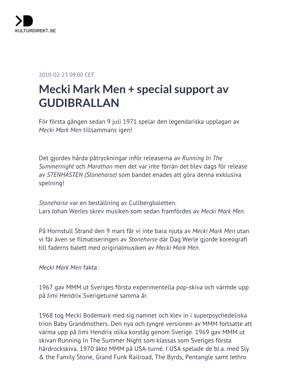 Mecki Mark Men + Special Support Av GUDIBRALLAN