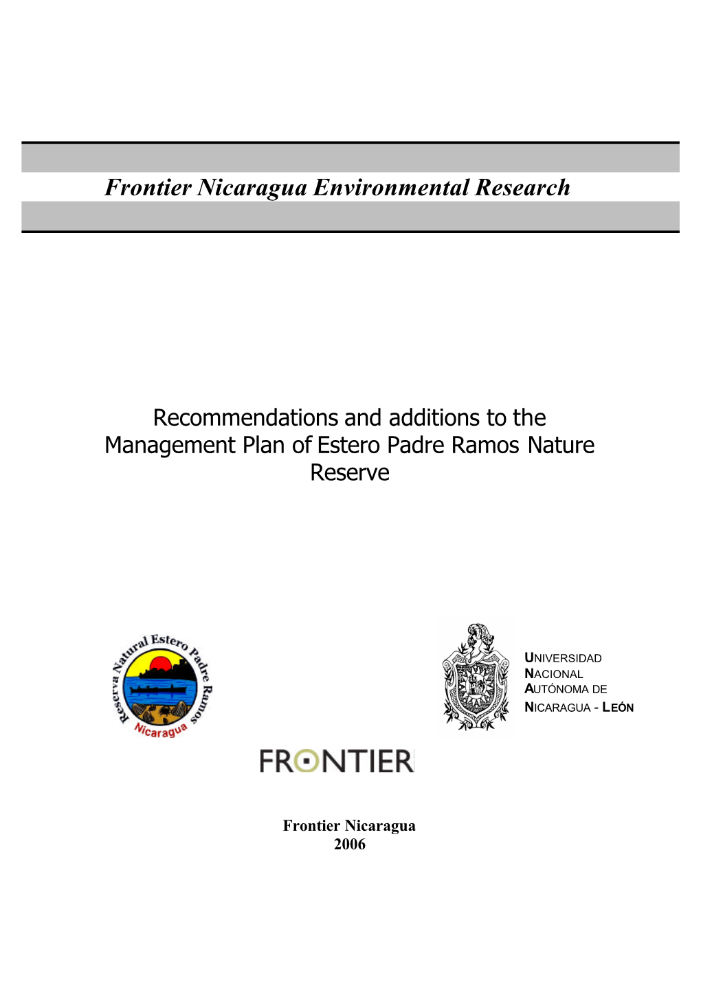 Frontier Nicaragua Environmental Research