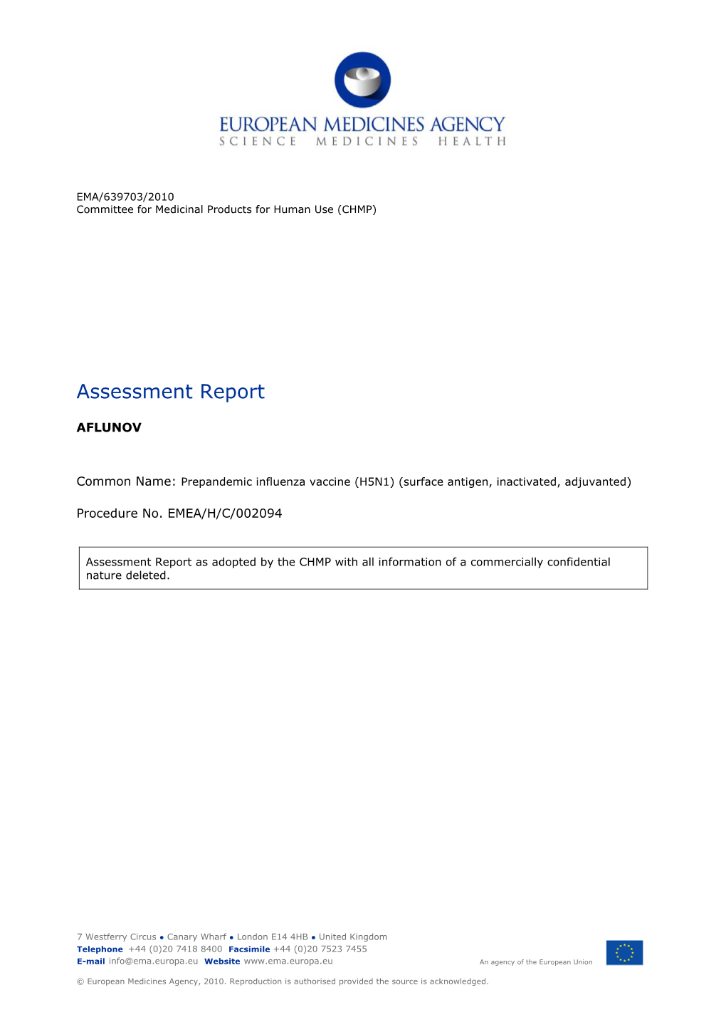 Public Assessment Report