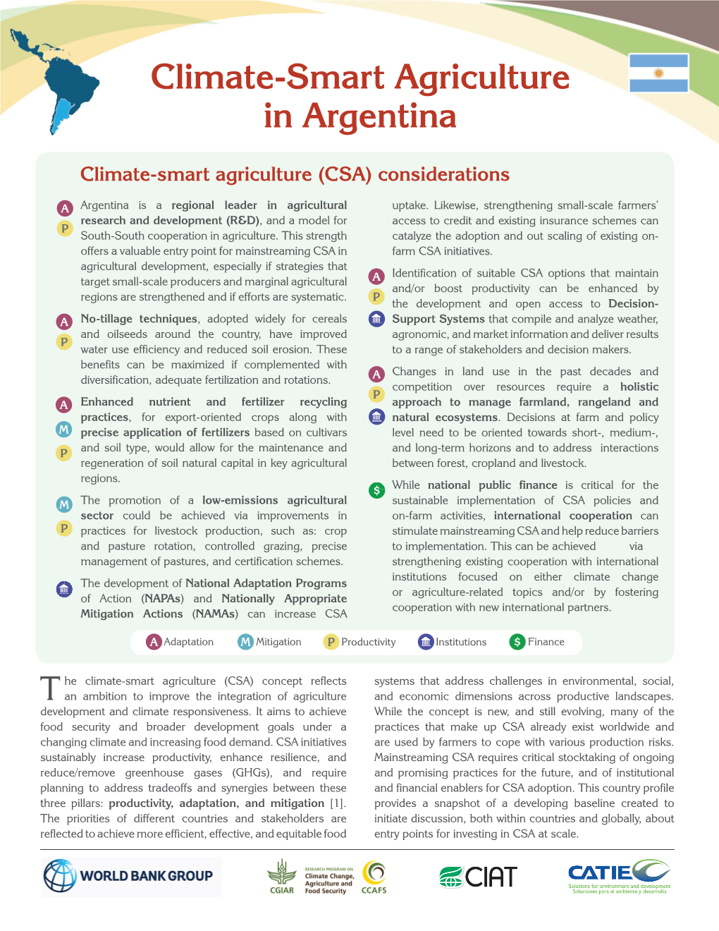 Climate-Smart Agriculture in Argentina