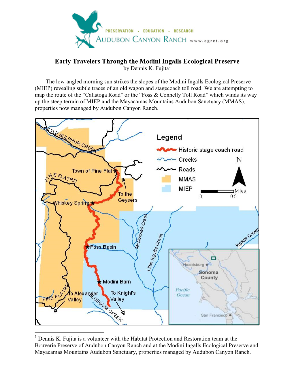 Early Travelers Through Modini Preserve