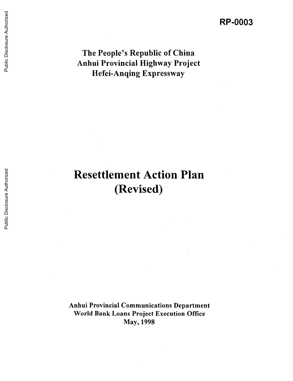 Organizations/Institutions for Resettlement and Rehabilitation