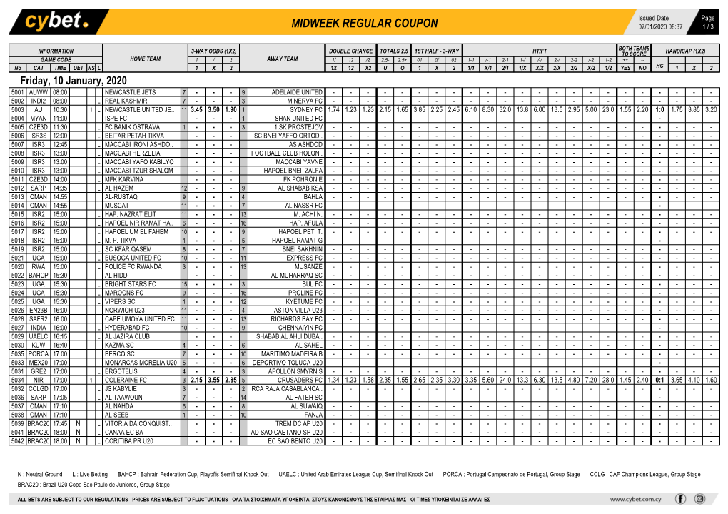 Midweek Regular Coupon 07/01/2020 08:37 1 / 3