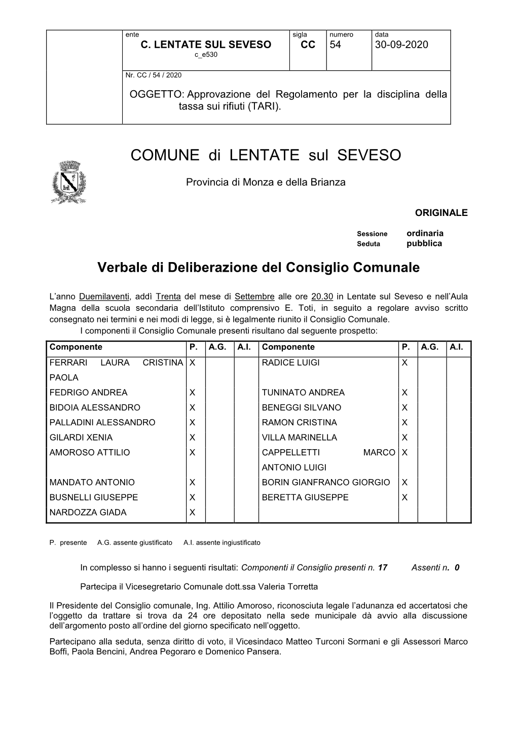 COMUNE Di LENTATE Sul SEVESO