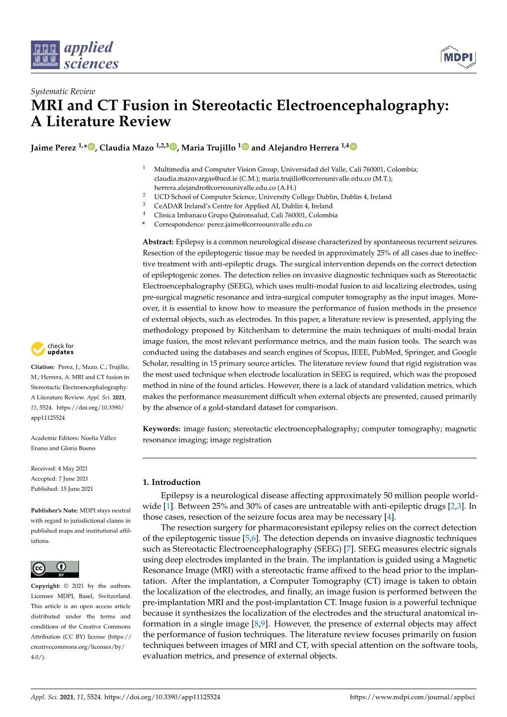 MRI and CT Fusion in Stereotactic Electroencephalography: a Literature Review