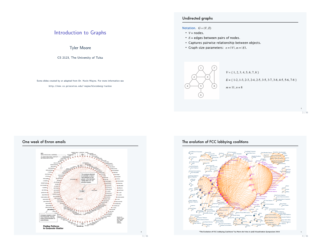 Introduction to Graphs ・V = Nodes