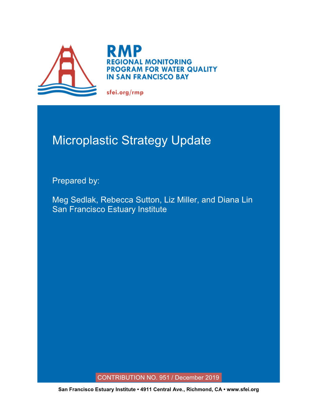 Microplastic Strategy Update