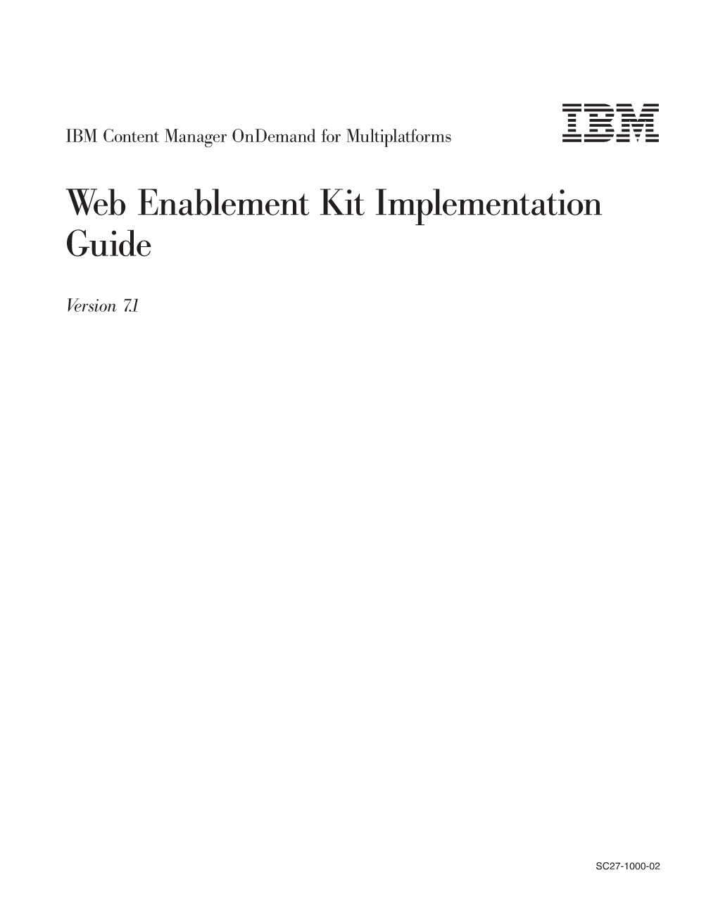 Web Enablement Kit Implementation Guide