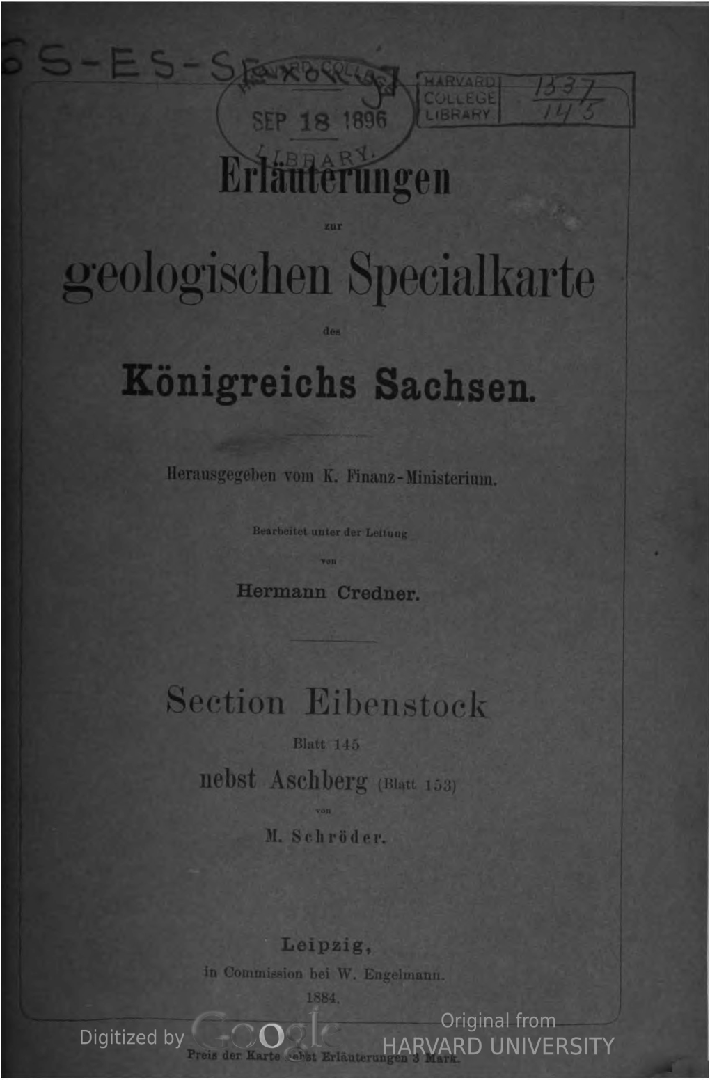 SECTION EIBENSTOCK Nebst ASCHBERG