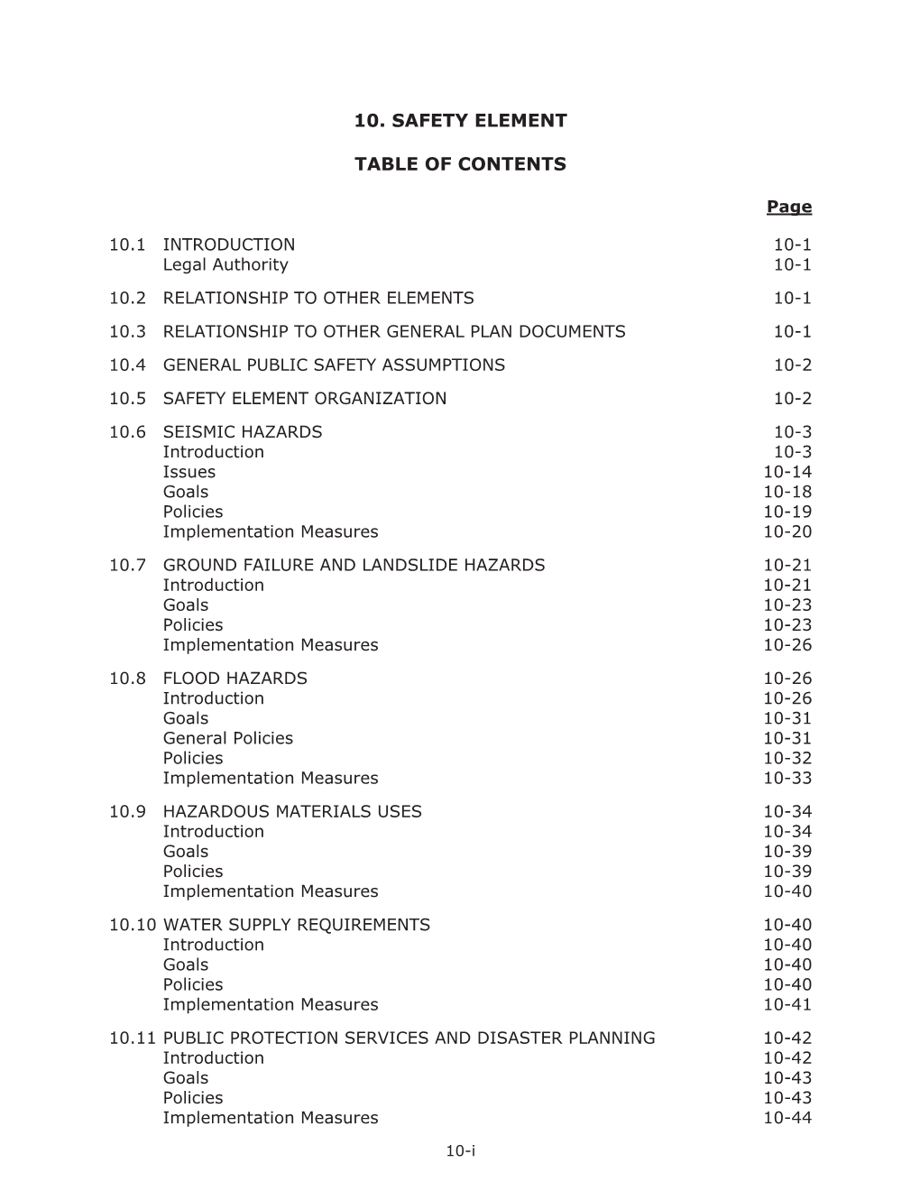 General Plan Documents 10-1