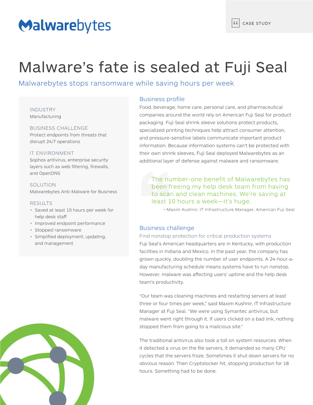 Malware's Fate Is Sealed at Fuji Seal