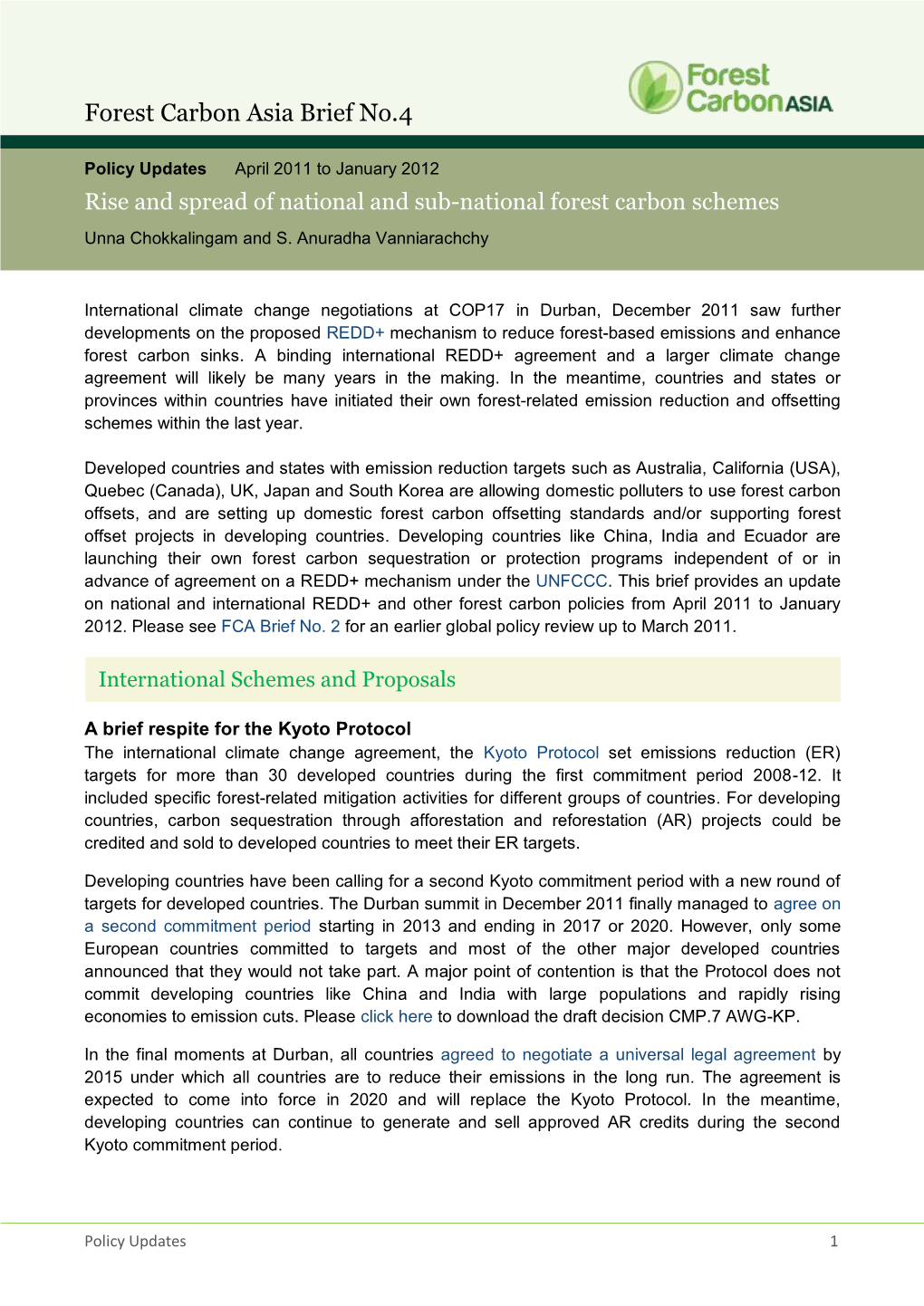 Forest Carbon Asia Brief No.4