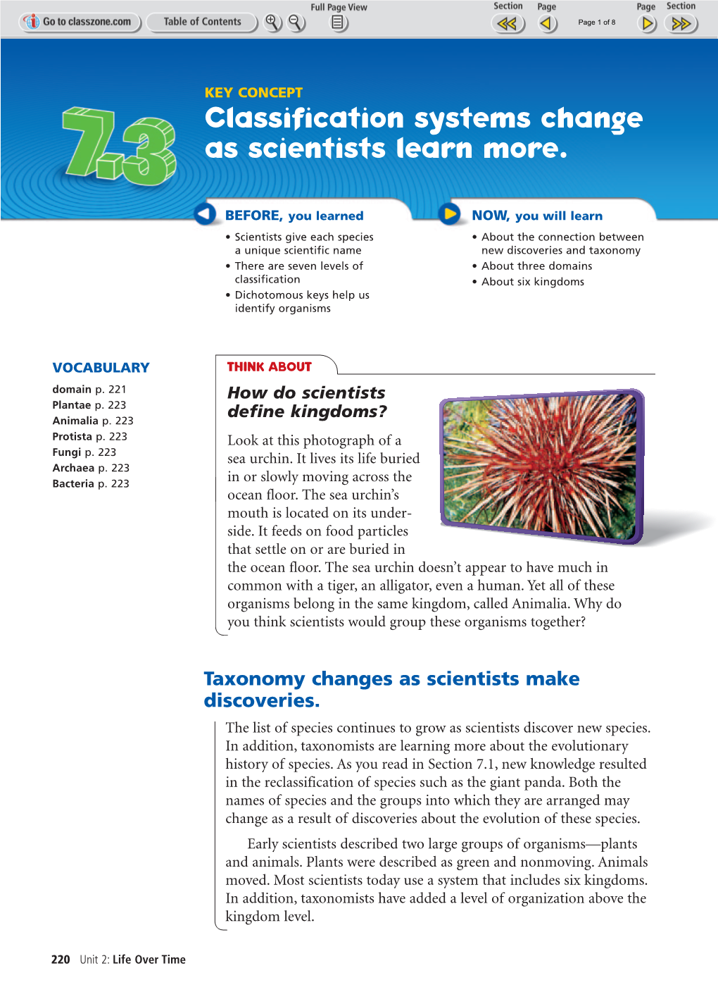 Classification Systems Change As Scientists Learn More