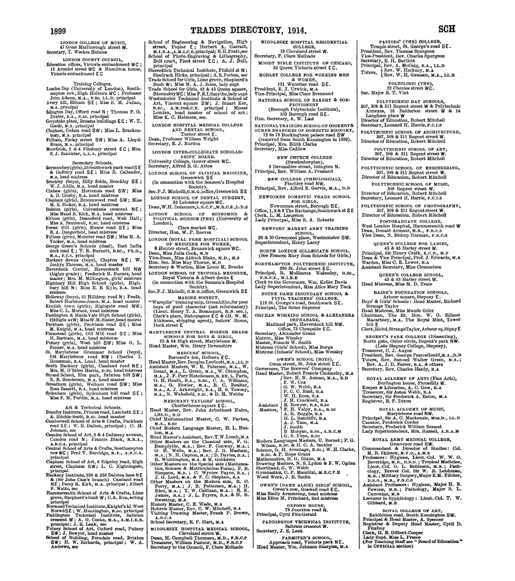 Trades Directory, 1914