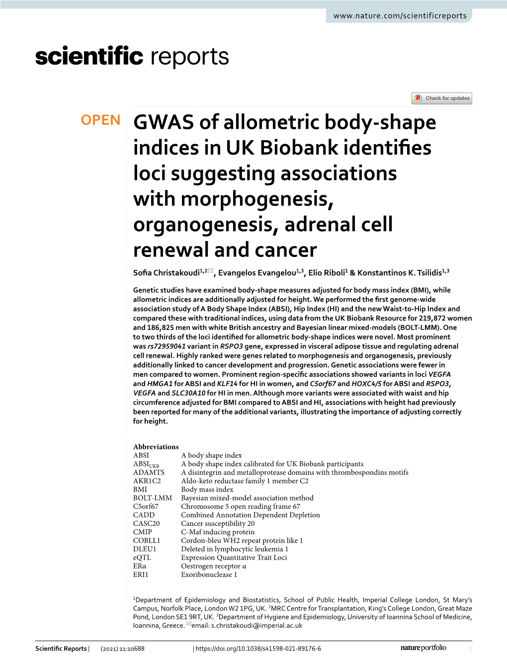 GWAS of Allometric Body-Shape Indices in UK Biobank Identifies Loci