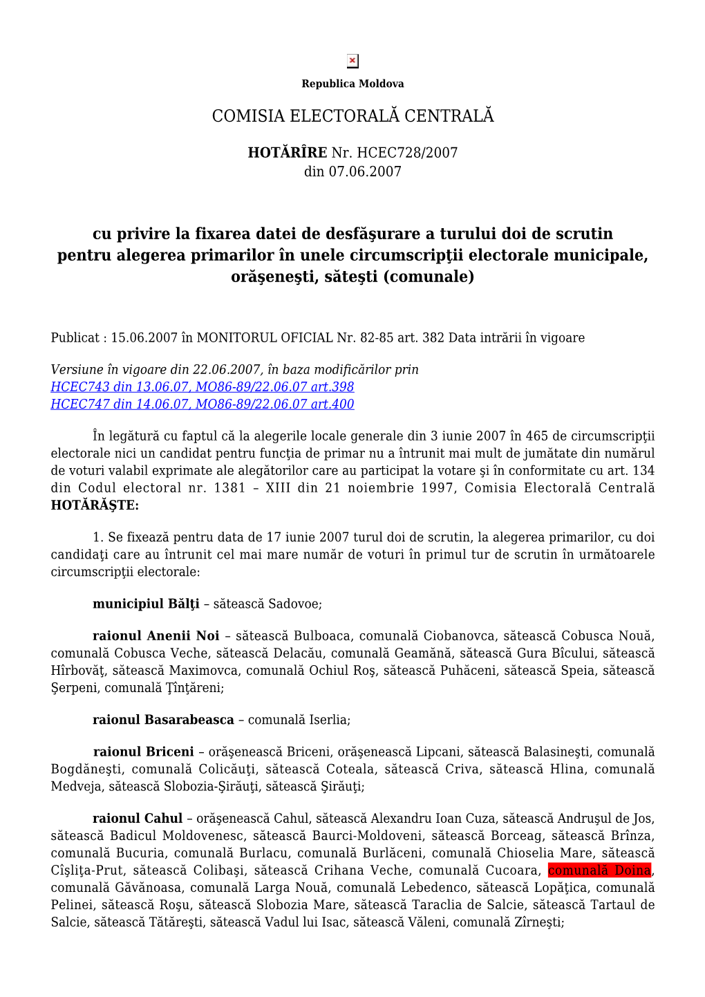 Comisia Electorală Centrală