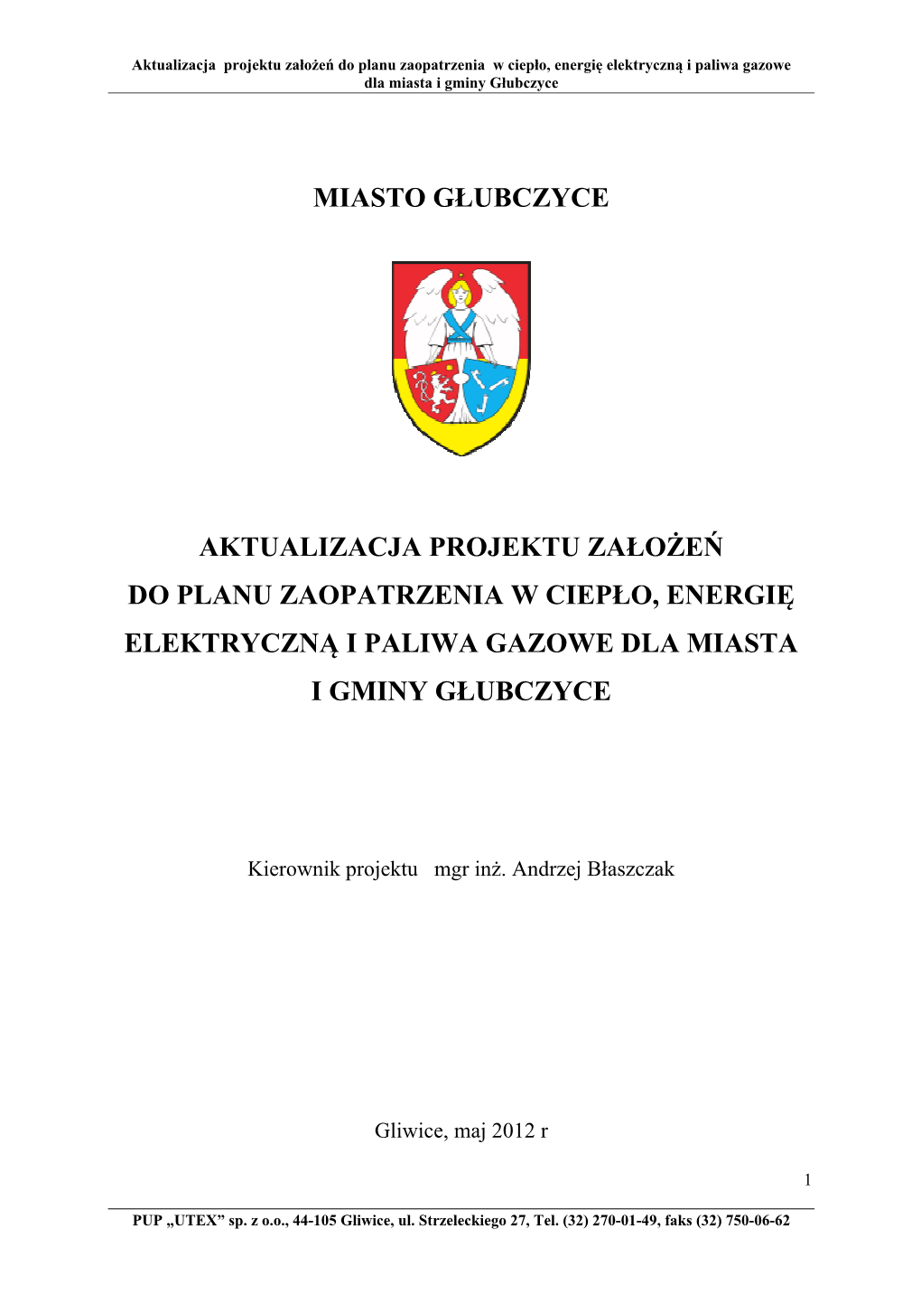 Miasto Głubczyce Aktualizacja Projektu