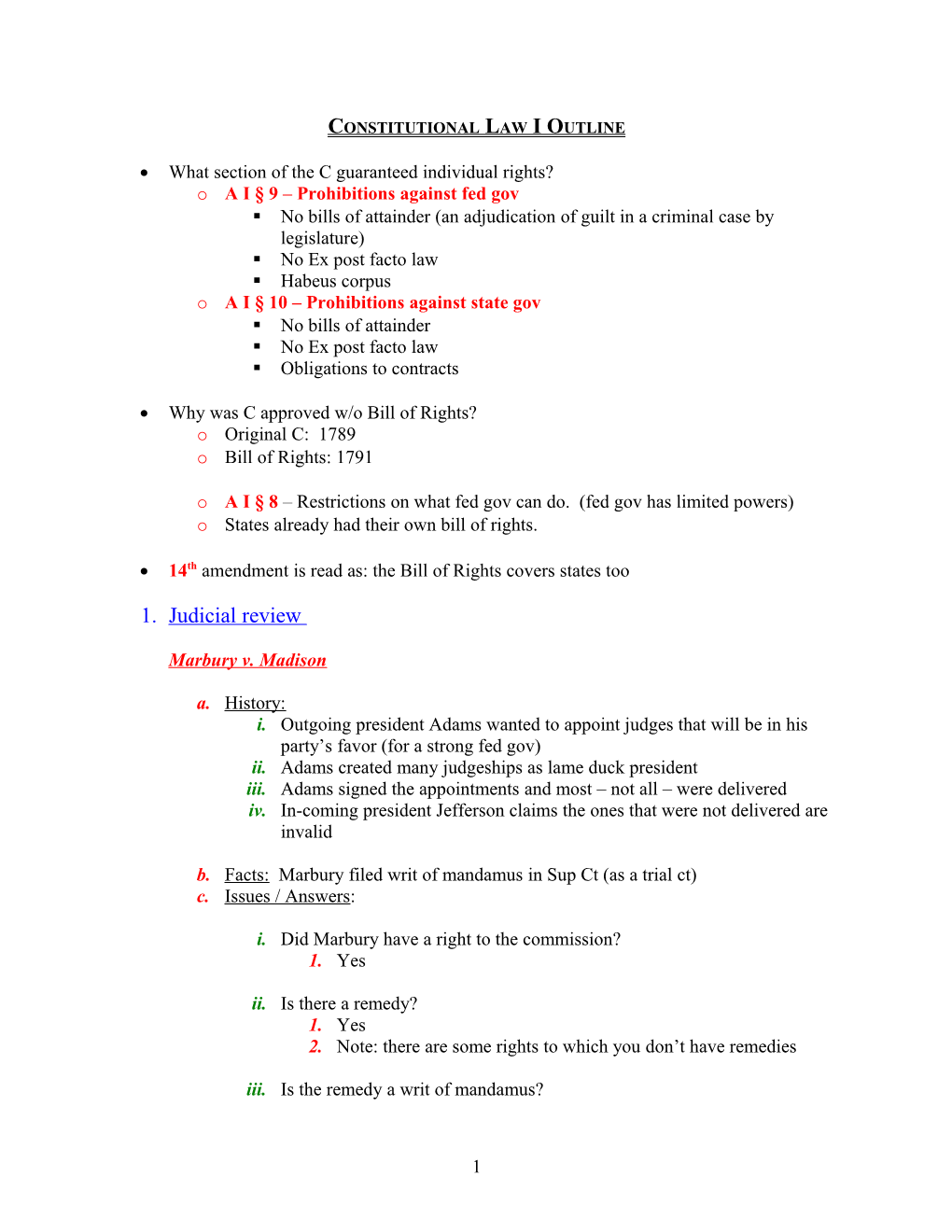 Constitutional Law Outline s1