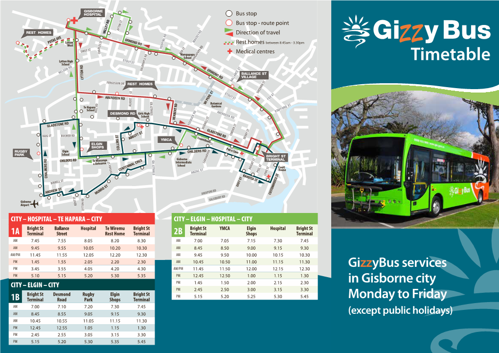 Gizzybus Timetable Download PDF File (315.9