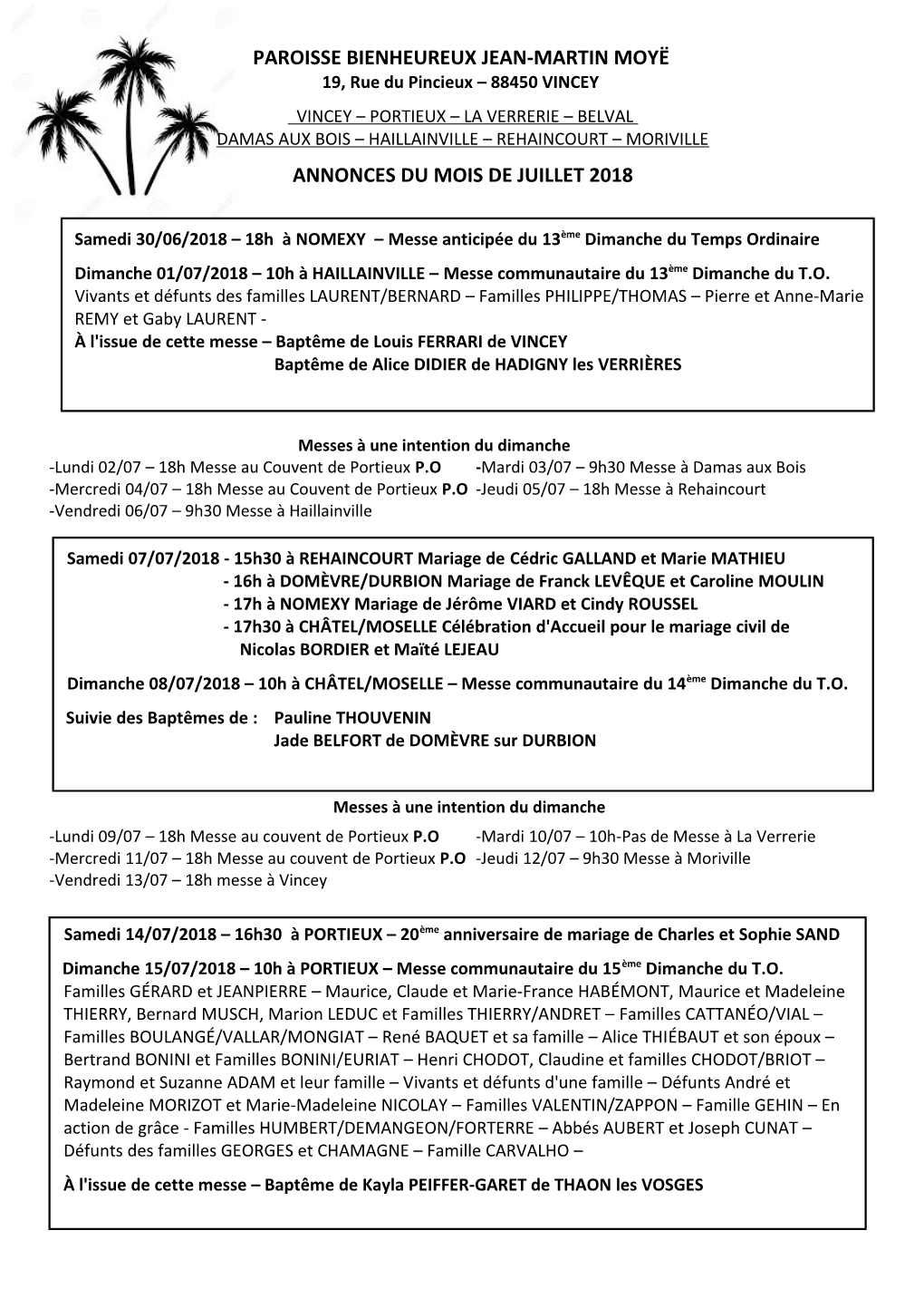 Feuille D'annonces Mensuelle