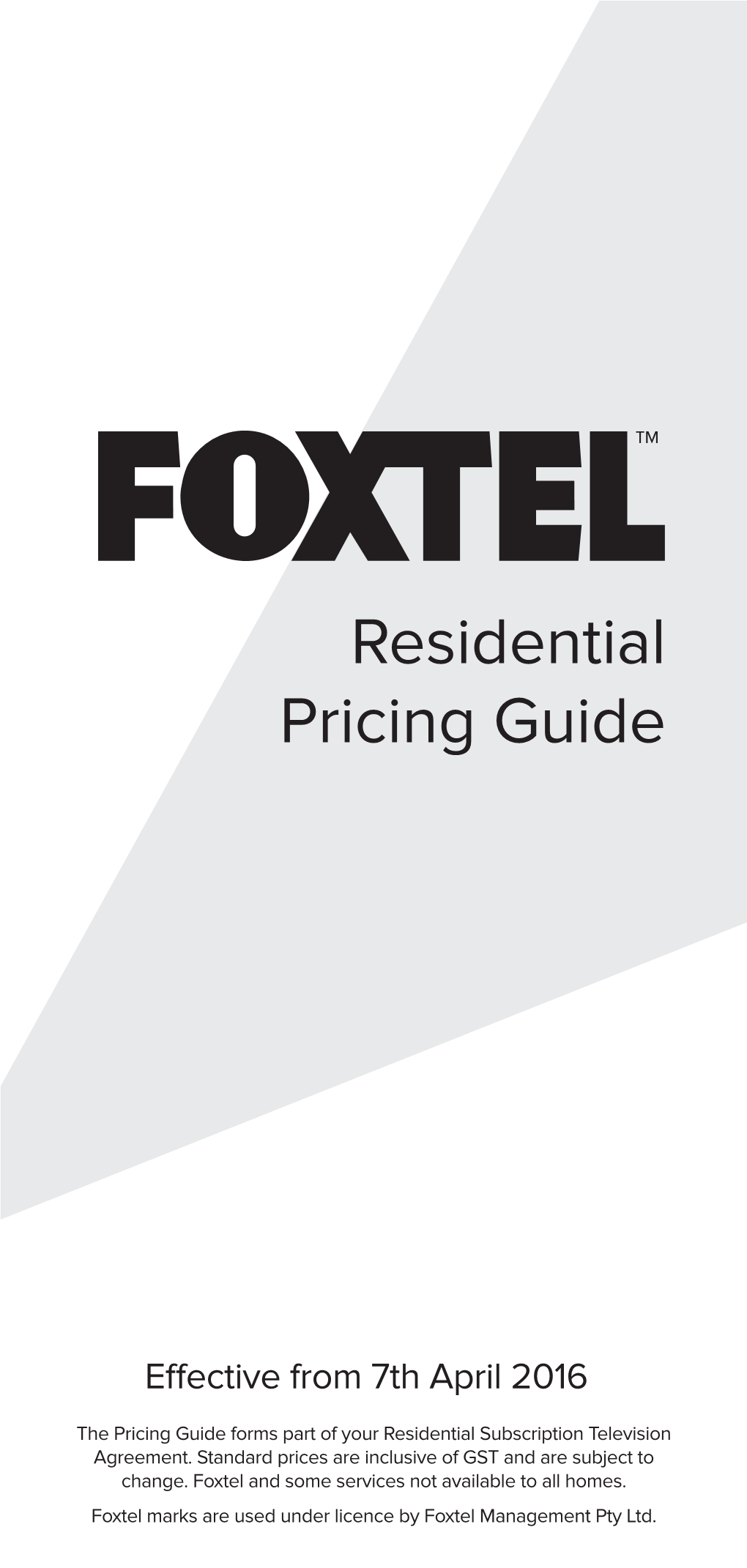 Residential Pricing Guide