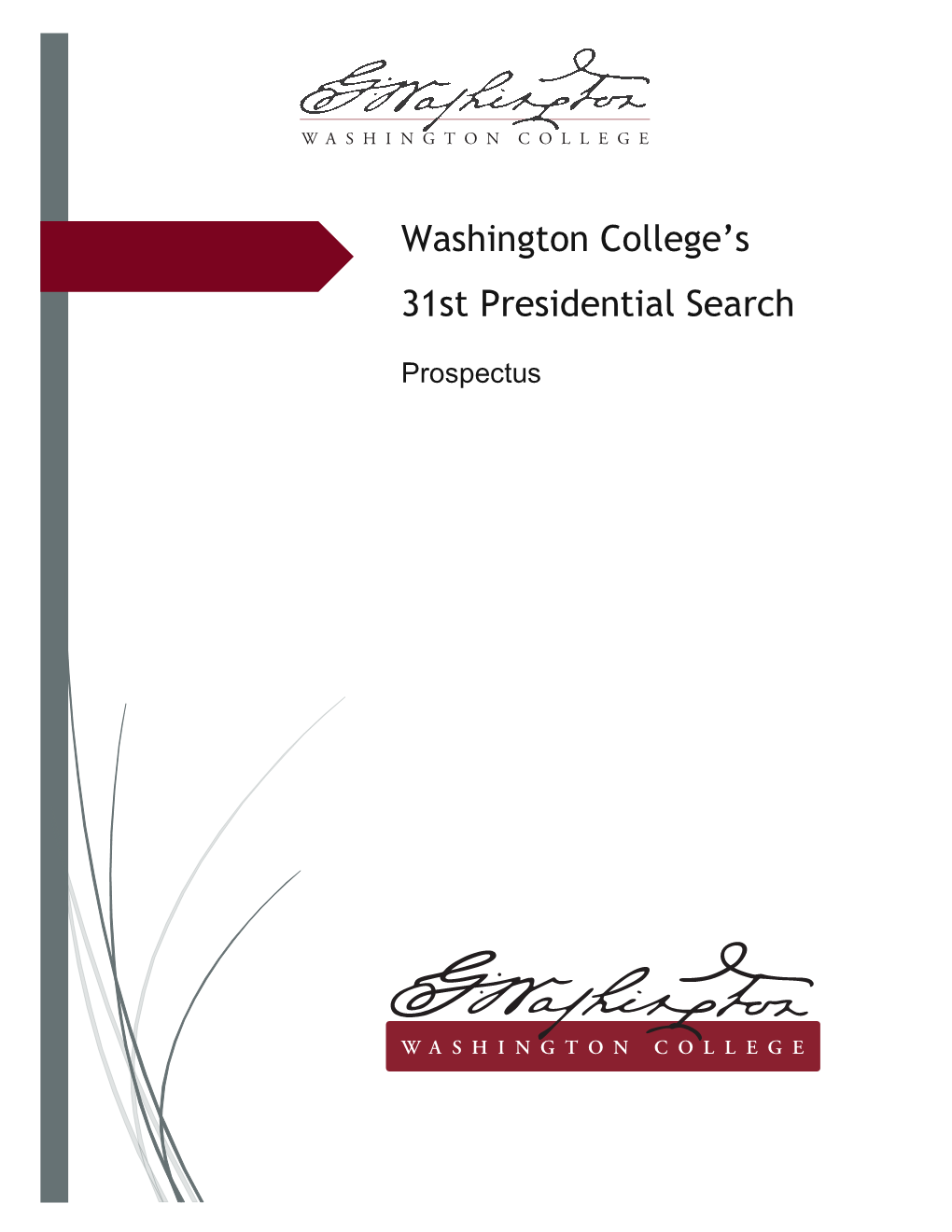 Washington College Presidential Search Prospectus V3.Pdf