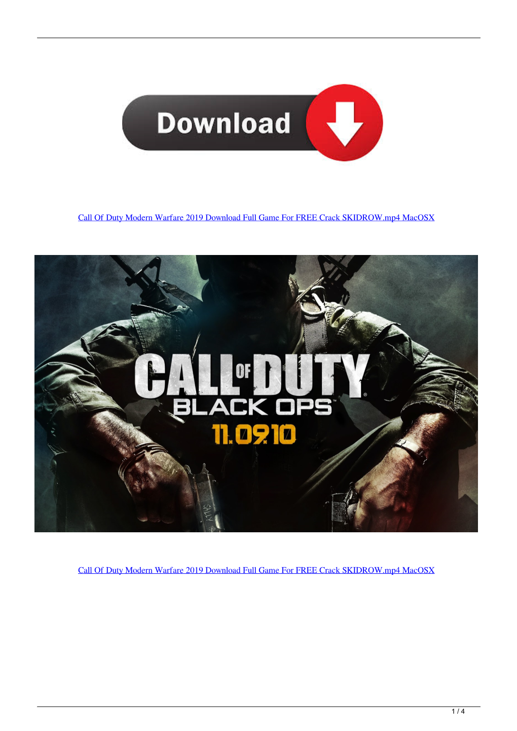 Call of Duty Modern Warfare 2019 Download Full Game for FREE Crack Skidrowmp4 Macosx