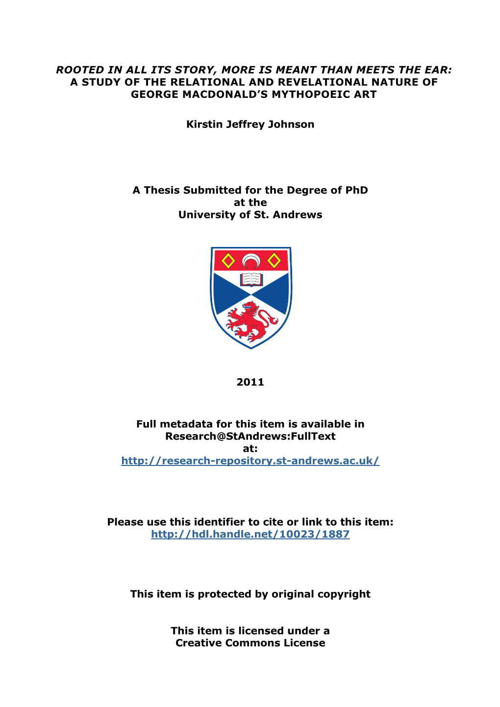 Kirstin Jeffrey Johnson Phd Thesis