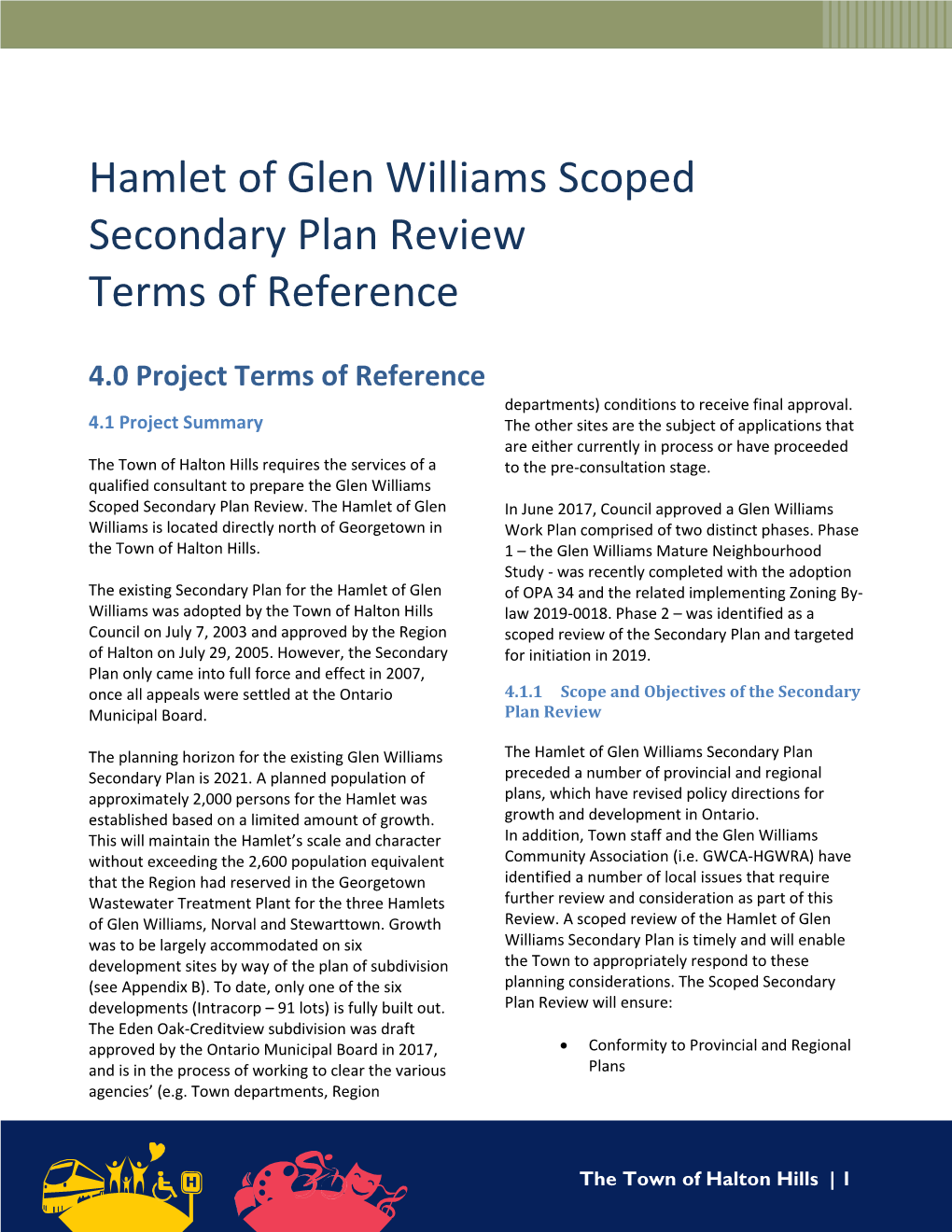 Glen Williams Secondary Plan Review-Terms of Reference-20190918.Pdf