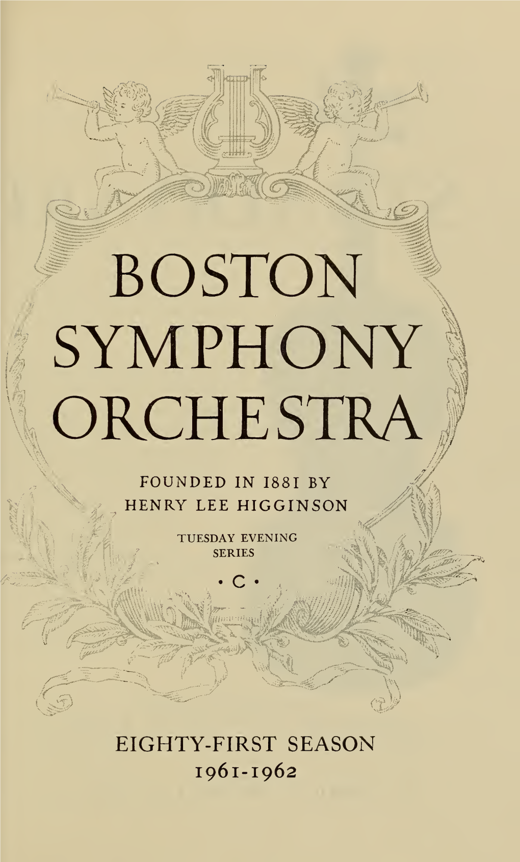 Boston Symphony Orchestra Concert Programs, Season 81, 1961