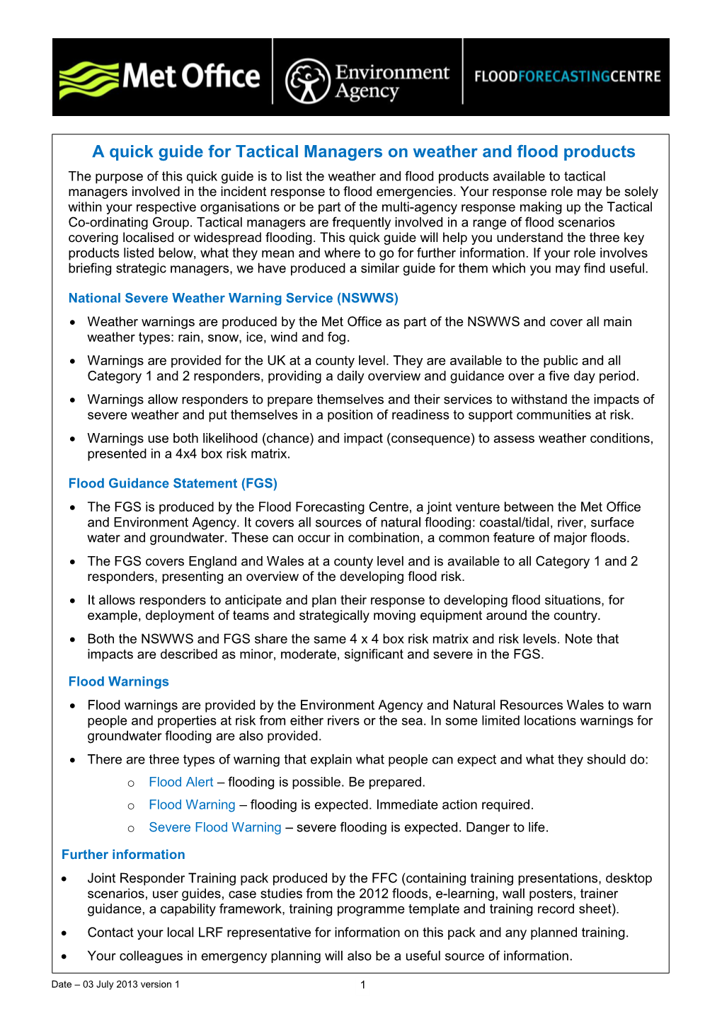 Joint Responder Training Template