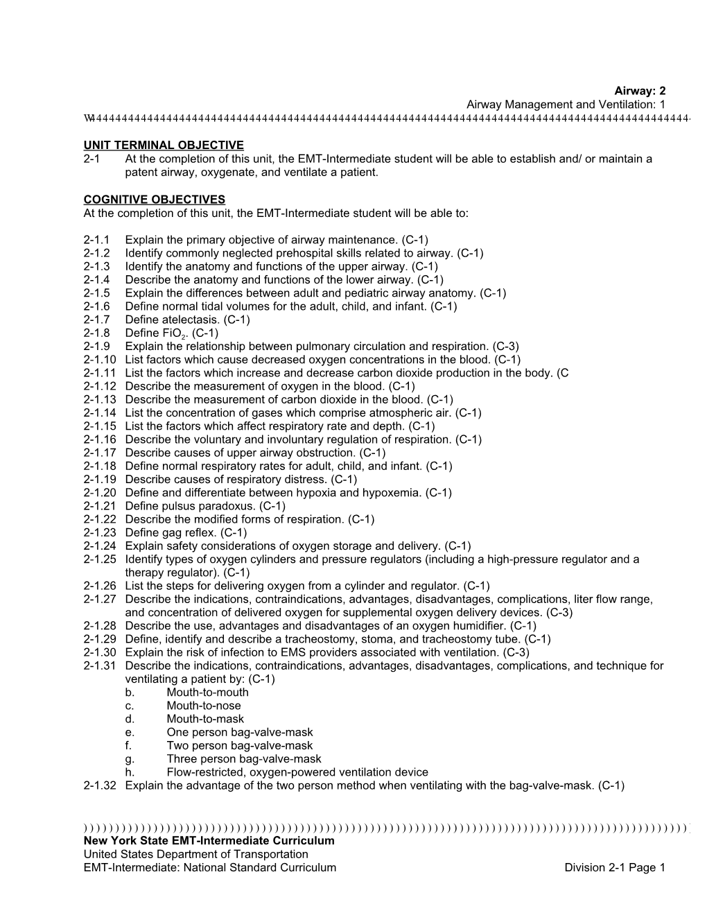 Airway Management and Ventilation: 1 W4444444444444444444444444444444444444444444444444444444444444444444444444444444444444444444444444444444444444